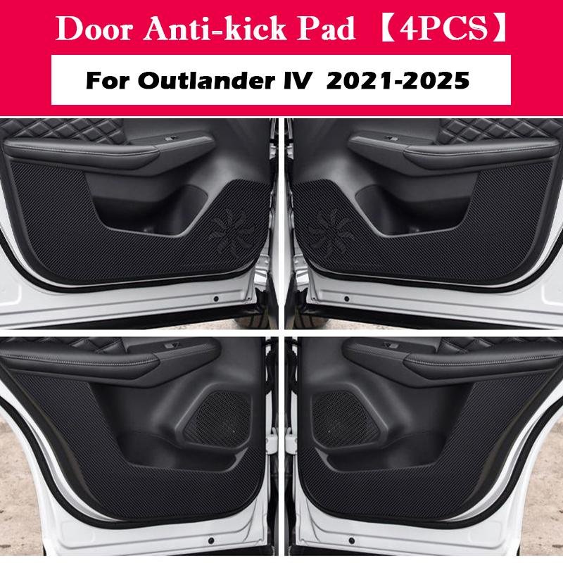 For Mitsubishi Outlander 2014-2024 2025 Car Inner Door Anti-Kick Pad Cover Sticker Glove Box Anti-dirty Protective Accessories