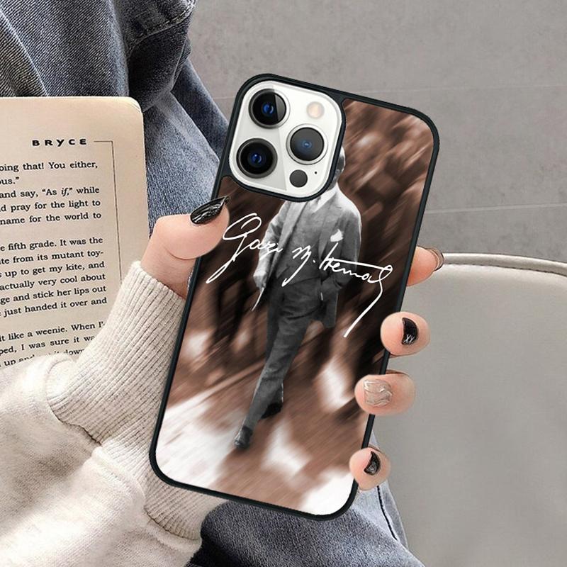 Чехол для телефона с подписью Мустафы Кемаля Ататюрка для iPhone 17 Air 16 16e 15 Plus для Apple 13 11 12 14 Pro Max Чехол coque
