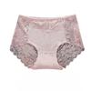 Ladies Mid-rise Plus Size Lace Panties Back Cutout Without Marks Belly Briefs