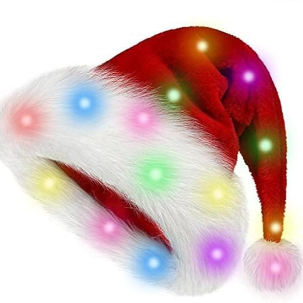 2025 High-End Multicolor Plush Christmas Hat for Adults & Kids - Perfect for Party Costumes & Decorations