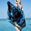 Blue Eyes Leopard Beach Towel, Super Soft Microfiber, Gift for Her/Him, Birthday, for Pool, Beach, Travel, Home Decor Fan gifts