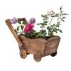 Wooden Train Flowerpot Cartoon Flower Arrangement Container Pastoral Style Flower Vase  Bedroom