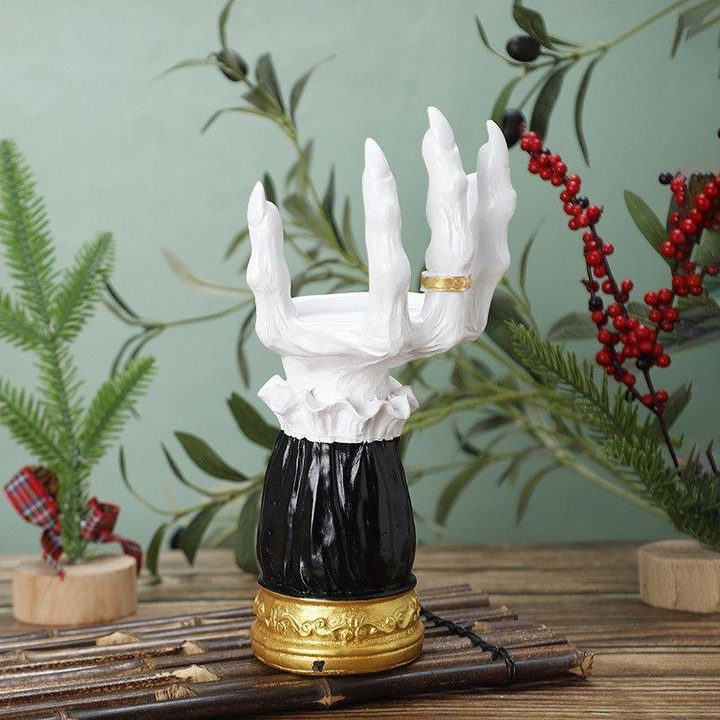 Modern Resin Candle Holders Hand Elegant Terror Luxury Candlesticks Center Candle Holder Centerpiece Valentines Day Gift Candlestick Decoration