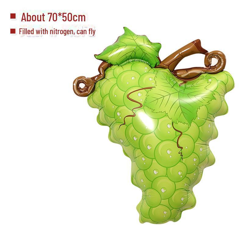 Мультяшные фольгированные шары в форме фруктов: Украшения для вечеринки с яблоками, ананасами, арбузами и виноградом