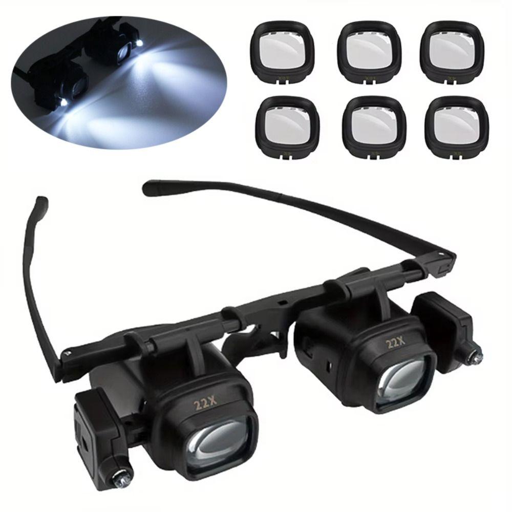 with LED Lights Watch Repair Magnifier Head Eye Glasses Loupe Lens For Watch Repair and Jewelry