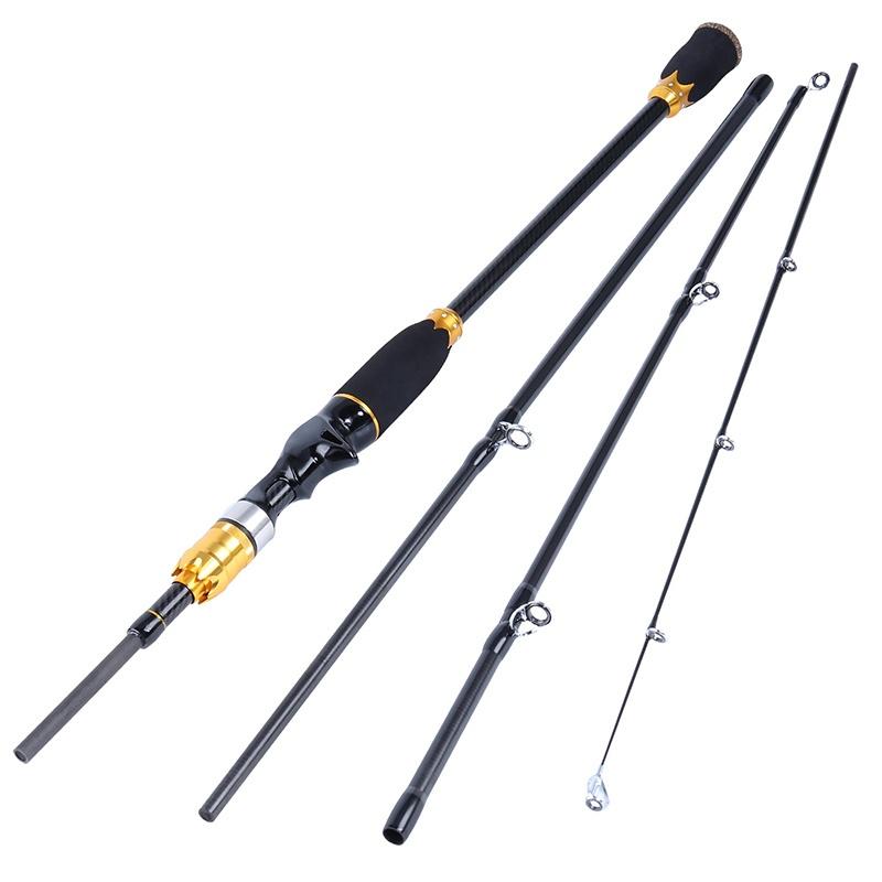 Fishing Rod 4 Section Carbon Fiber Casting Fishing Rod for Freshwater SaltWater Fishing Tackle Lure
