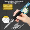15 шт./комплект 60 Вт Электрический паяльник Набор инструментов для сварки Теплоизоляционный коврик Штепсель EU/US Цифровой дисплей Паяльник