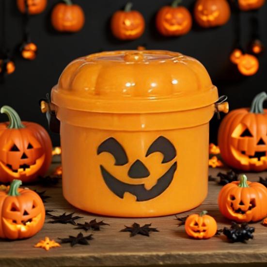 3/7 шт. Мини-ведерко-тыква Яркий ностальгический дизайн Странная атмосфера Жуткое украшение в виде мини-ведерка-тыквы