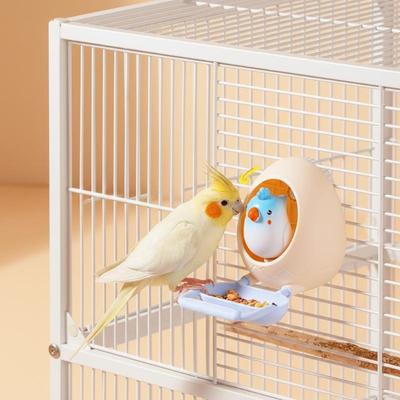 Новая креативная игрушка-скорлупа от яйца попугая Многофункциональная кормушка Игрушка для птиц от скуки, для грызения, клевания, саморазвлечения Декор для клетки птицы