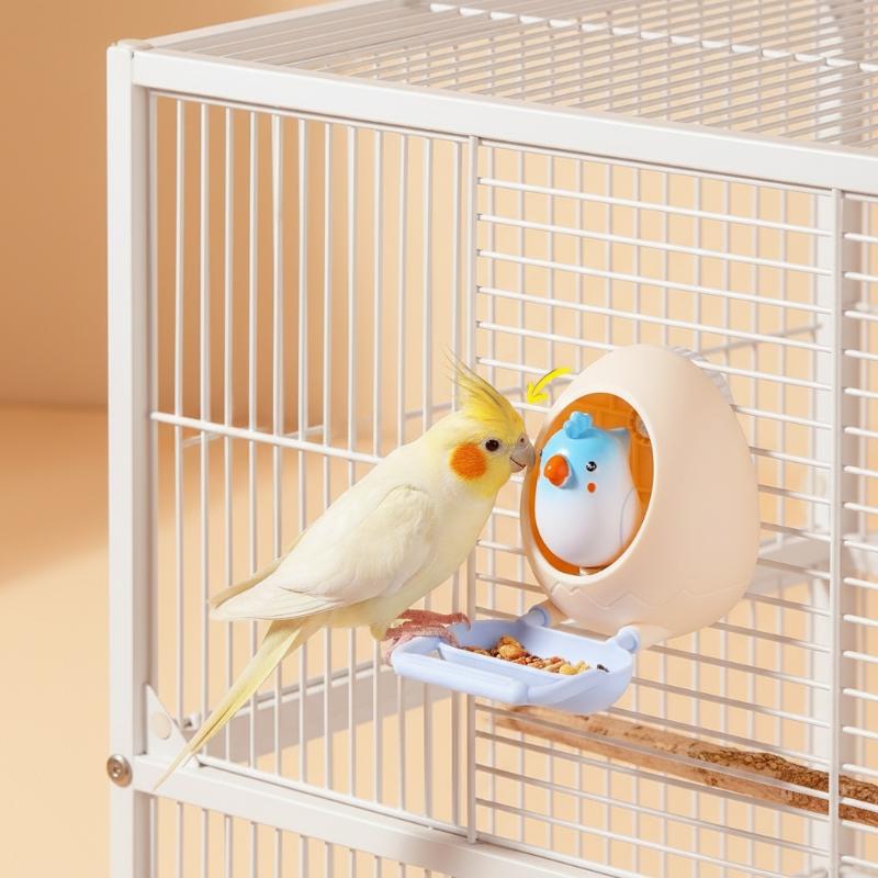 Новая креативная игрушка-скорлупа от яйца попугая Многофункциональная кормушка Игрушка для птиц от скуки, для грызения, клевания, саморазвлечения Декор для клетки птицы