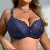 Womens Sexy Lace Bra Full Coverage Plus Size Underwear Underwired Bralette E Cup 36-46 Thin Lingerie