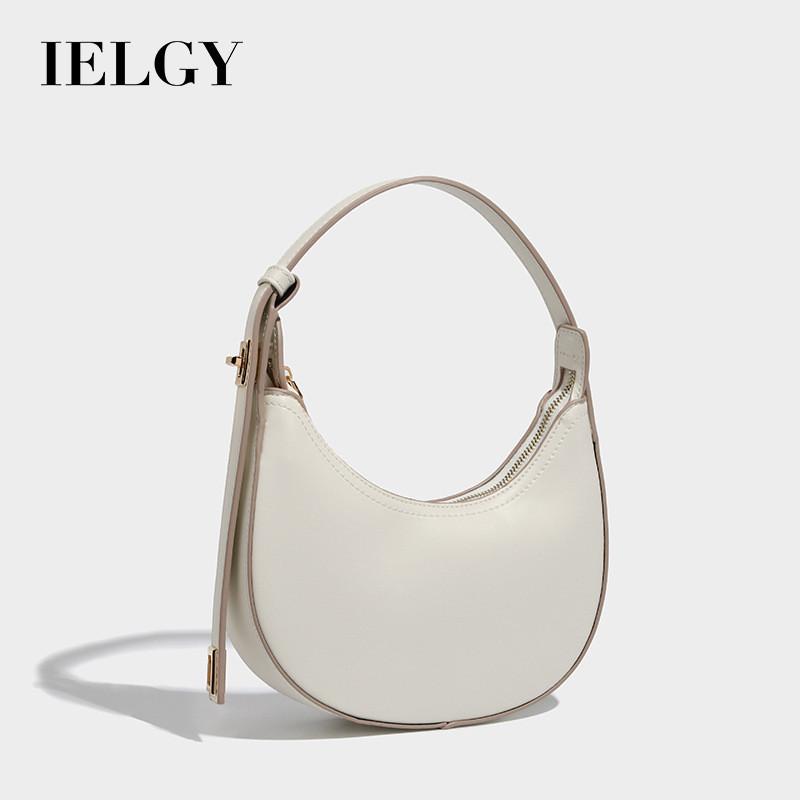 IELGY Niche Fashion Versatile Retro Baguette Bag, High-end Single Shoulder Underarm Crescent Bag