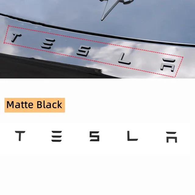 1pcs 3D ABS Logo Tesla Emblem Letters Car Trunk Badge Rear Letter Label Electroplated For MODEL 3 MODEL S X Modified accessories
