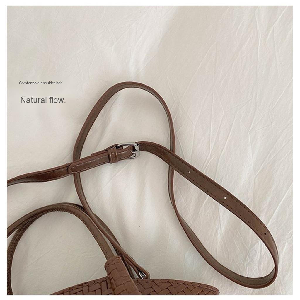 Handbag Women PU Woven Texture Adjustable Strap Daily Commute