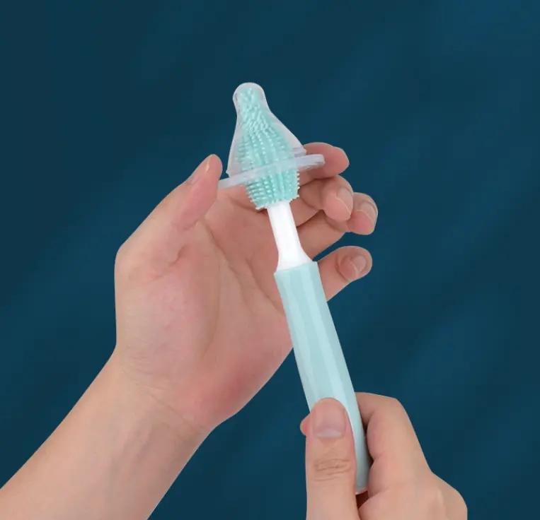 Eco-friendly Baby Bottle Silicone Brush Set Pacifier Brush Cleaning Kit Silicone Baby Bottle Brush Set