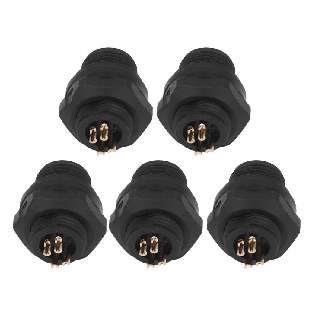 5Pcs Industrial Waterproof Connector IP67 4 Pin Electrical Aviation Wire Cable Quick Plug Socket E7 Buckle