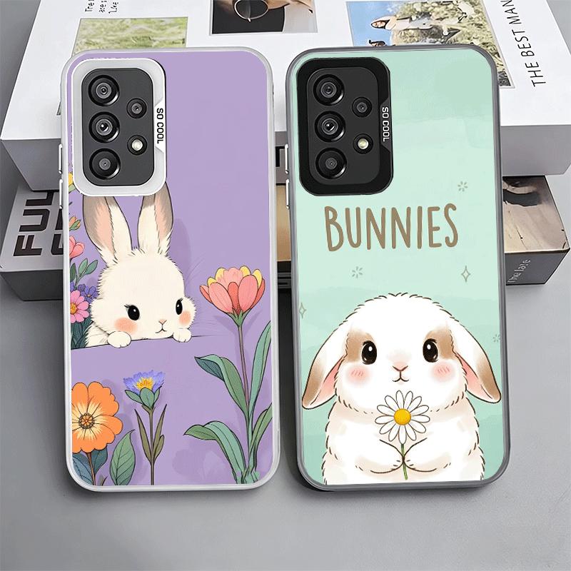 Cute Cartoon Bunny Rabbit Shockproof Phone Case for Samsung A17 A16 A15 A14 A37 A57 A36 A56 A26 A35 A55 A25 A34 A54 A24 A13 A23