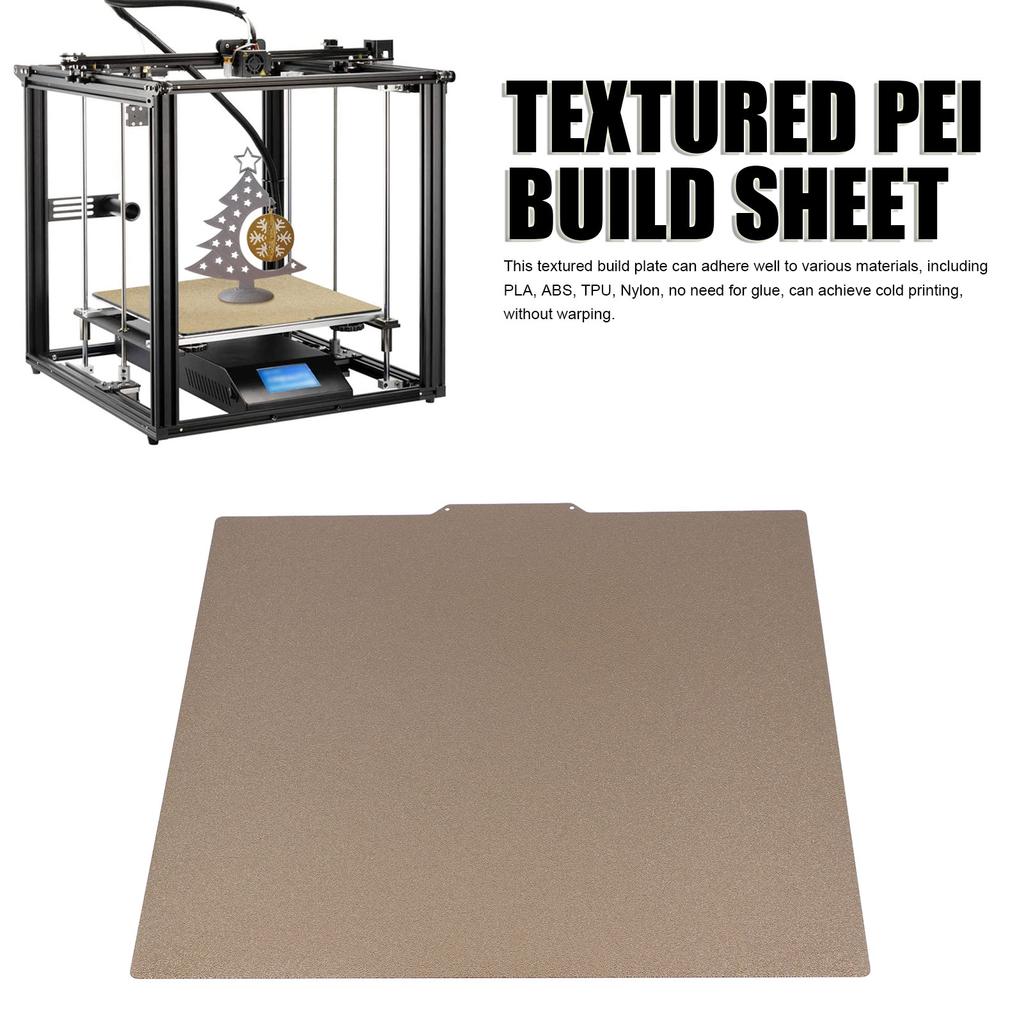 Double Sided Textured PEI Build Plate 377x370mm 3D Printer Platform with Magnetic Base for Creality Ender 5 Plus
