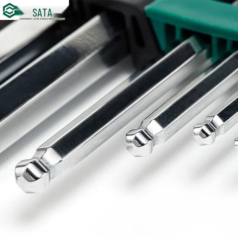 SATA 09112 Набор из 10 удлиненных шестигранных ключей с шаровым наконечником