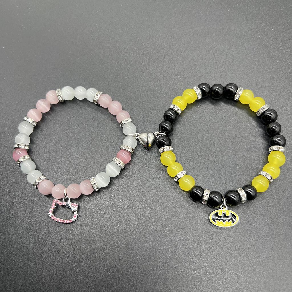 DIEZI Ethnic Friendship Natural Stone Beads Magnetic Bracelets Bohemian Yoga Charm Bracelet For Women Men Party Couple Jewelry