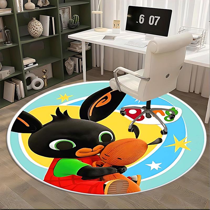 Bing Rabbit,Bing Character Chair mat Round Rug Office carpet, Non slip, Suitable for Living Rooms, Bedrooms decor.1205287a