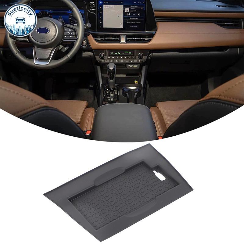 Car Central Control Wireless Charging Silicone Pad For Subaru Outback 2026 Black Interior Accessories North US