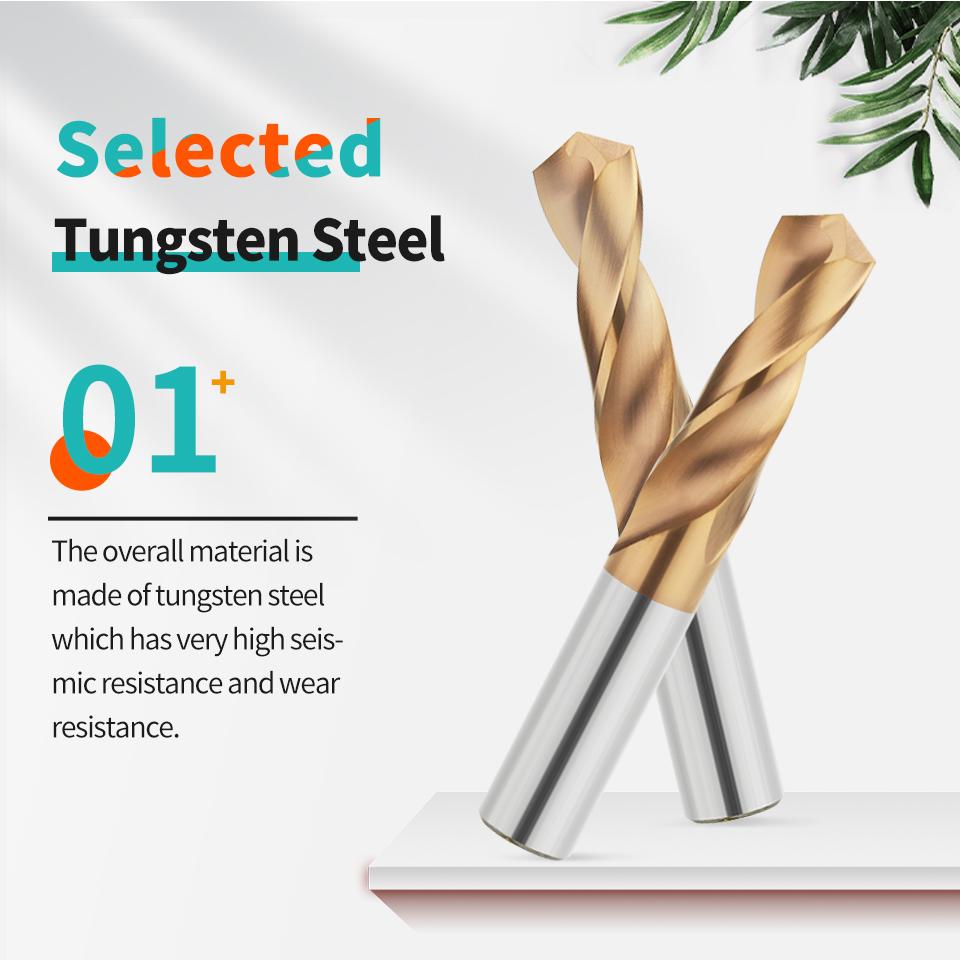 Lufeicnc HRC55° Твердосплавные сверла Сверла из вольфрамовой стали Сверление на станке с ЧПУ Нержавеющая сталь Сверление Инструменты для обработки твердых металлов 0,5-20,0 мм