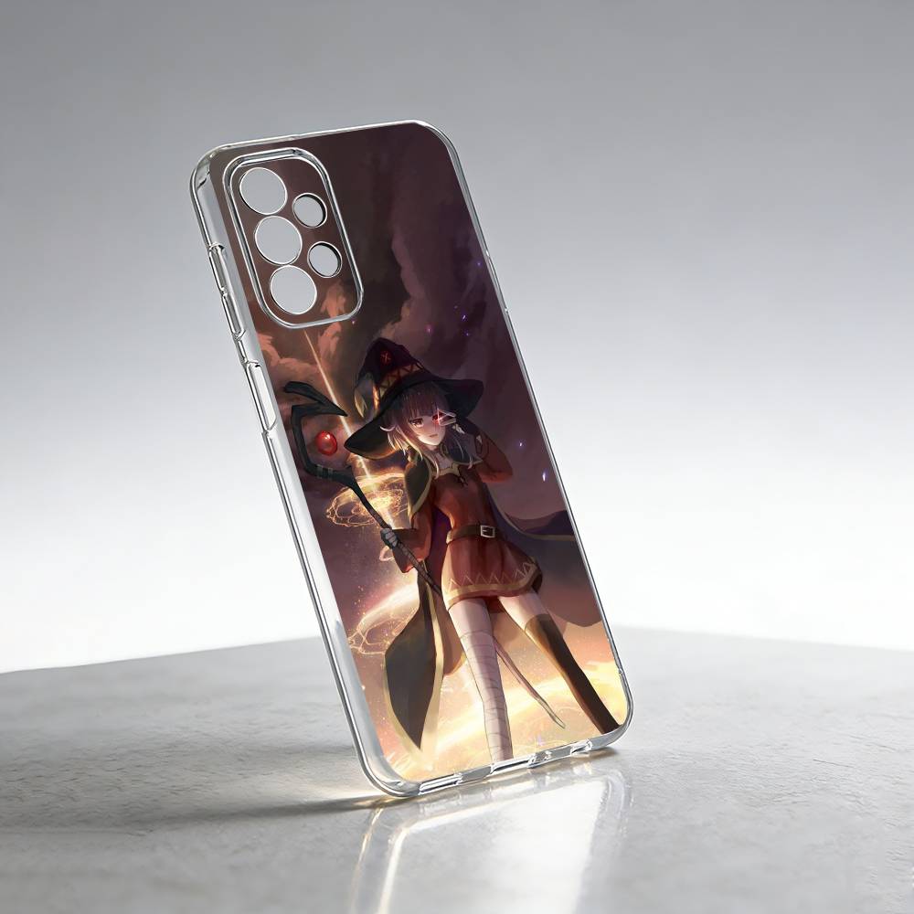 Чехол для телефона Megumin-n Anime KonoSubaS-S для Samsung S25, S24, S21, S22, S23, S30, Ultra, S20, Plus, Fe Прозрачный чехол