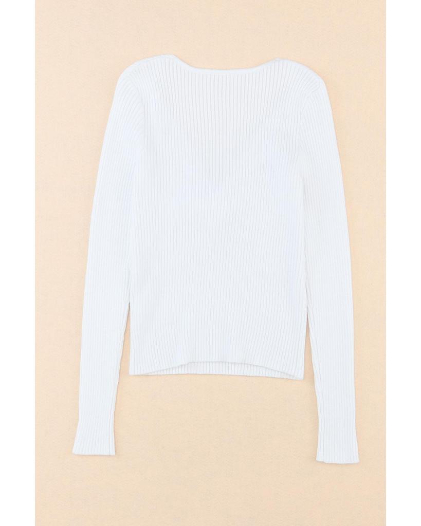 Azura Exchange Свитер с V-образным вырезом