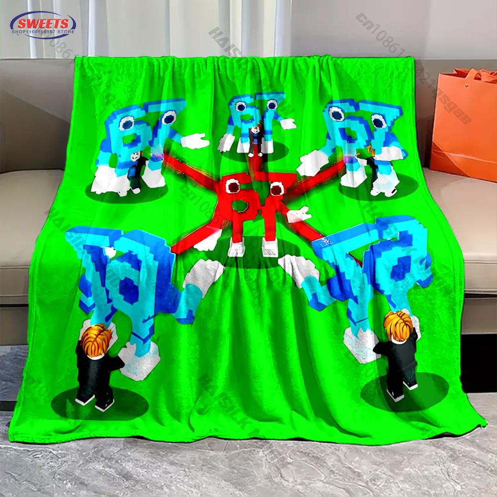 Cute Bruh 6 7 Six Seven Cartoon Soft Flannel Fluffy Throw Home Camping Blanket for Children Sofa Throw Thin Blanket Fashion Gift