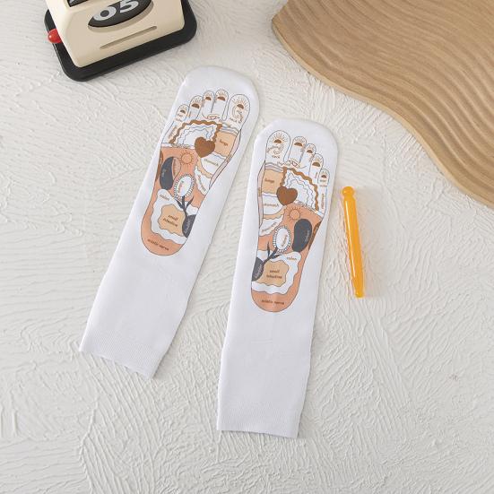 Рефлексологические носки с ручкой для акупрессуры, облегчение боли в ногах, рефлексологические носки для ног, точечный массажный инструмент для мужчин и женщин