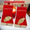 Indian Factory Decorative Leather Shagun Cash and Jewellery Box for Wedding and Festive Gifting, Golden, 12D x 12W x 6H Centimeters