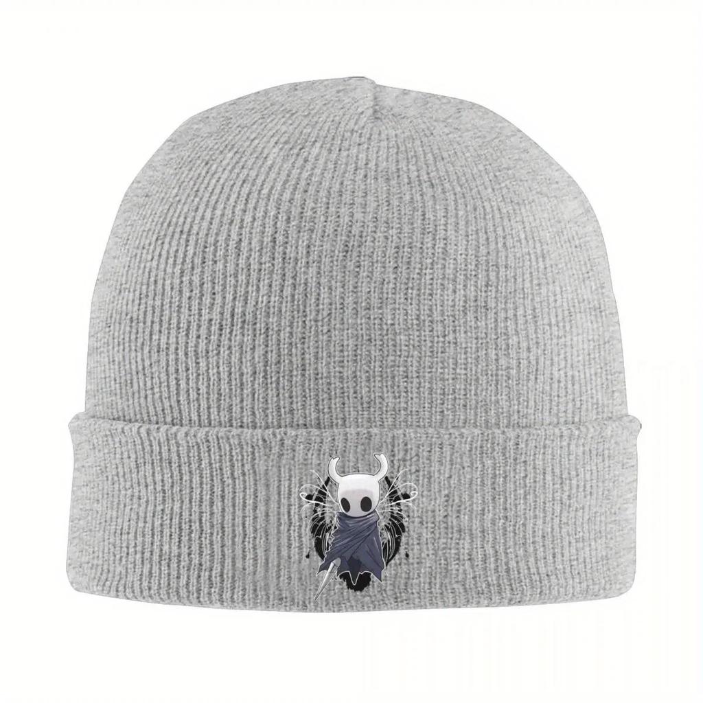 Hollow Knight Game Knitted Caps for Women Unisex Skullies Beanies Winter Hats Acrylic Ghost Cartoon Warm Cap