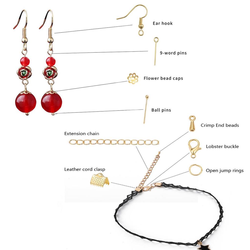 1Set/box Metal Charms Clasps Hook Earring Needle for DIY Accessories Jewelry Making