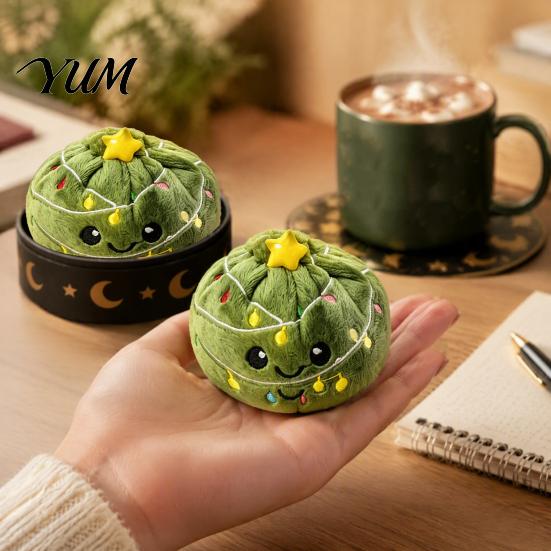 Comfortable Sensory Plushie Christmas Plush Dumpling Stress Relief Toy, Santa Claus Snowman Reindeer Squeeze Toys Steamed Bun Relaxation Toy