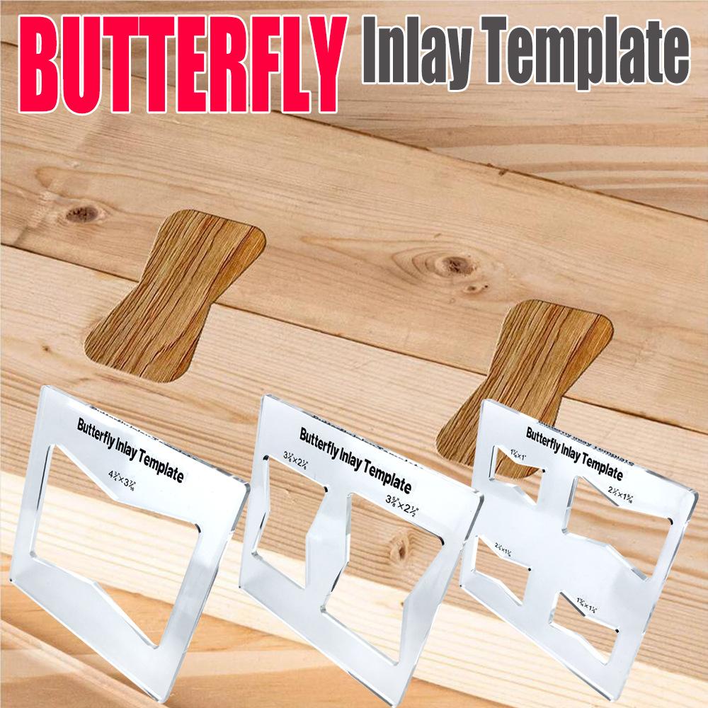Шаблон бабочки для инкрустации по дереву, Декоративный шаблон для фрезеровки