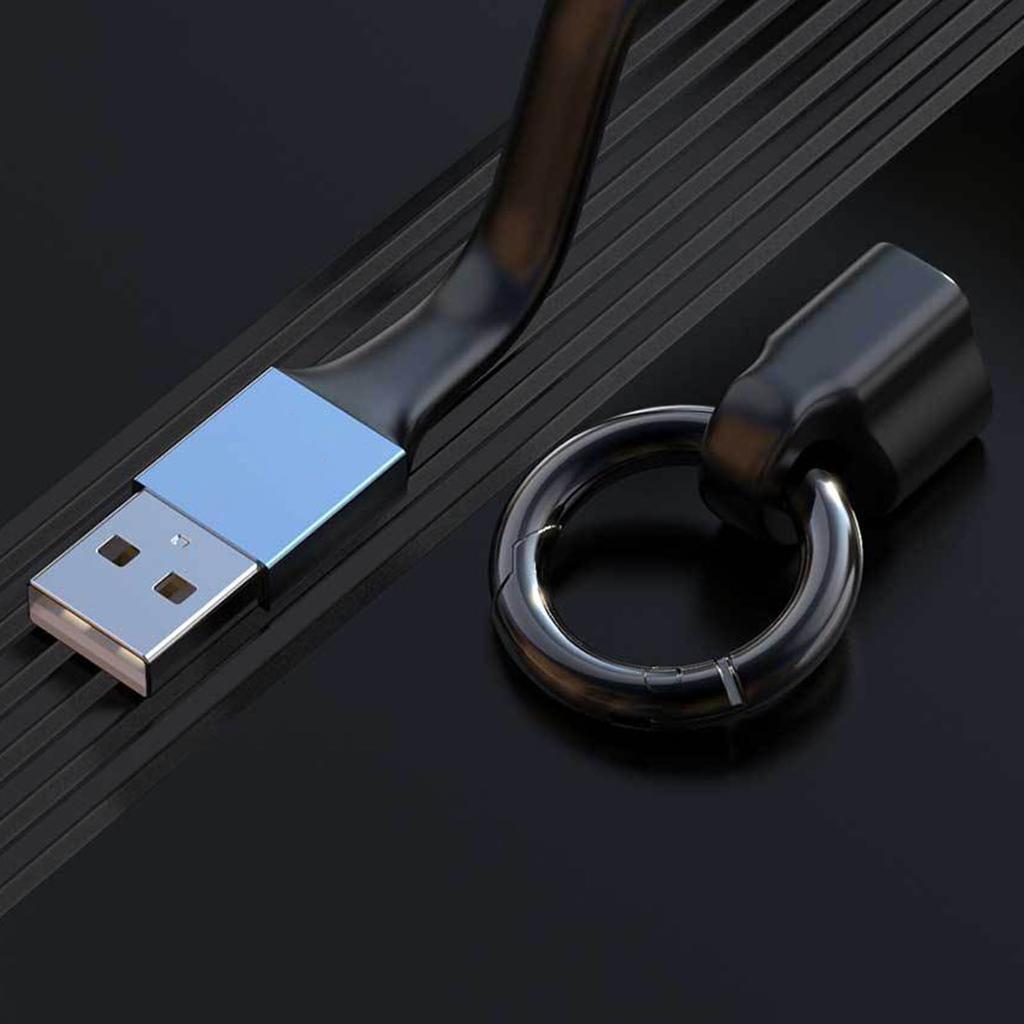 Keychain USB C 3A Quick Charging Cable USB Type C Cable Fast Charging Data Cord 11.5cm for Smartphones