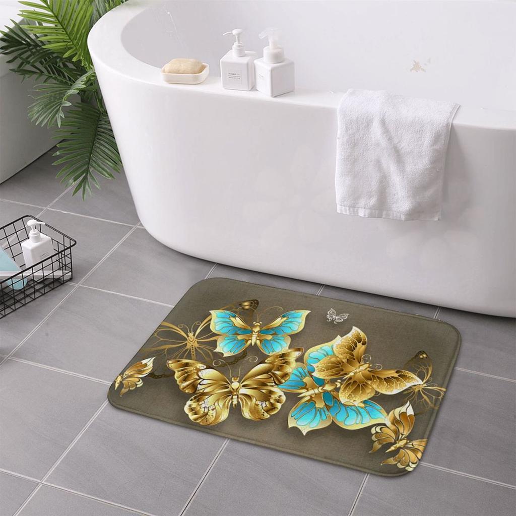 Dream Color Butterfly Anti-slip Doormat Floor Mat Durable Carpet Rug for Kitchen Entrance Home Bathroom Living room Footpad Mats