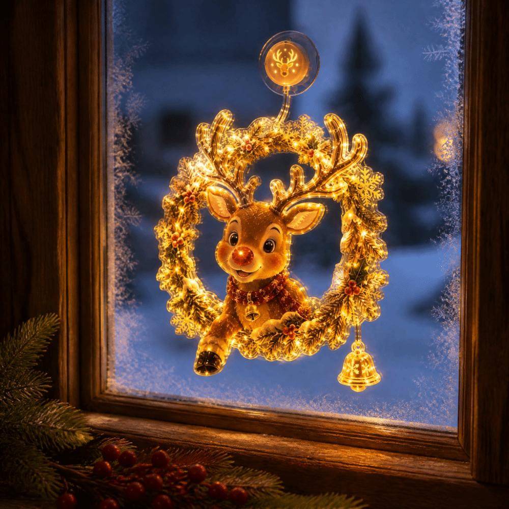 Suction Cup Christmas Window Lights Decorative Lights Christmas Window Lamps Xmas Season