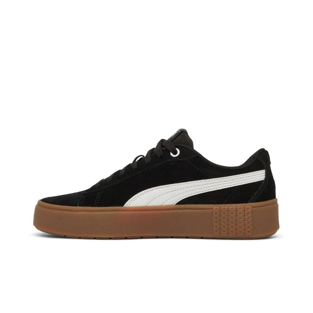 Puma Womens Smash Platform v2 Suede 'Black Gum' (women's sizes) Black / White / Gum Skate Shoes 373037 01