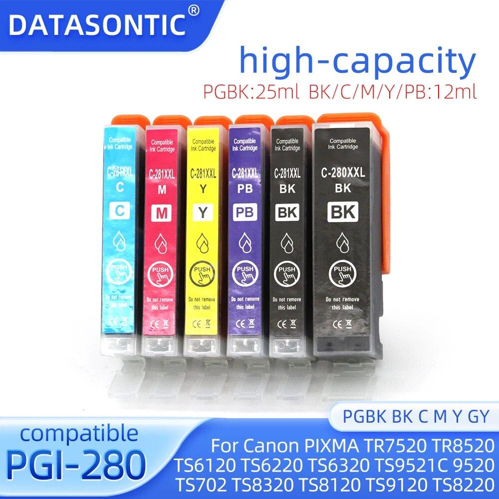NEW PGI-280 CLI-281 Ink Cartridge Compatible For Canon PIXMA TS8320 TS8120 TS9120 TS8220 Printer Color Ink Cartridge