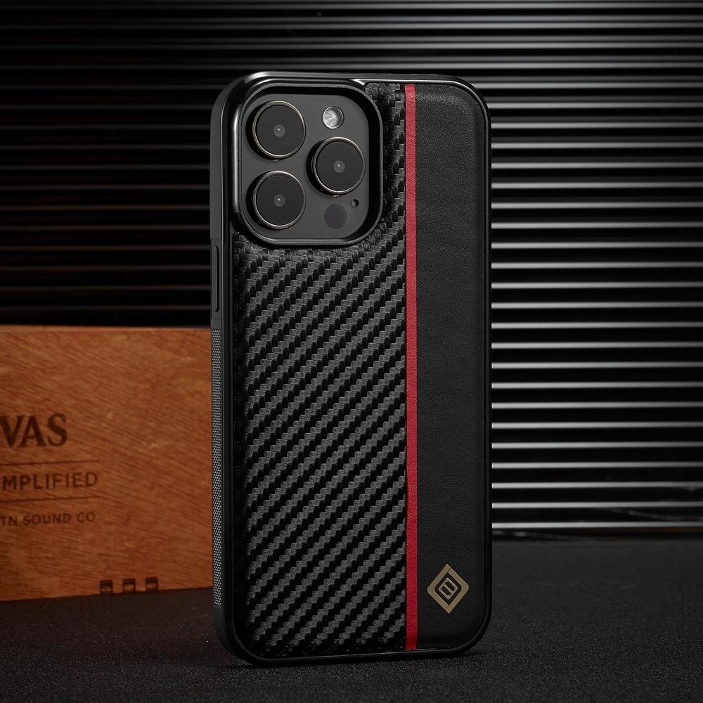 For Apple iPhone 16 15 14 Plus 13 12 11 Pro X XR XS Max Mini 7 8 Plus SE 2020 2022 Case PU Leather Carbon Fiber Style Shockproof Back Cover