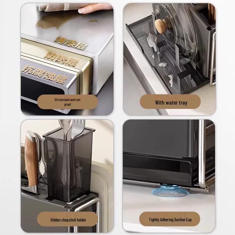 Qiwei Multi-functional Wall-Mounted Kitchen Organizer