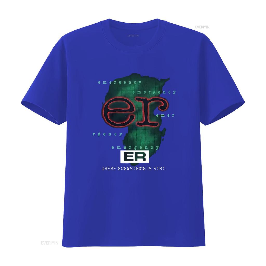 ER Emergency TV Show T Shirt Black Cotton Adult S XL UB vintage Washed Comfortable Versatile streetwear fashion graphic