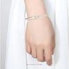S999 Серебряный метеоритный дождь Персонализированный серебряный однотонный браслет для ног Маленький и популярный ювелирный подарок для девочек Серебряный браслет с круглым животом