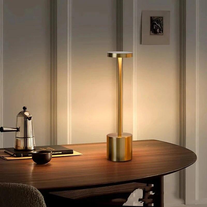Touch Sensor LED Table Lamp USB Rechargeable Desk Lamp 3 Color Adjustable Temperatures Modern Style Bar Bedside Night Light