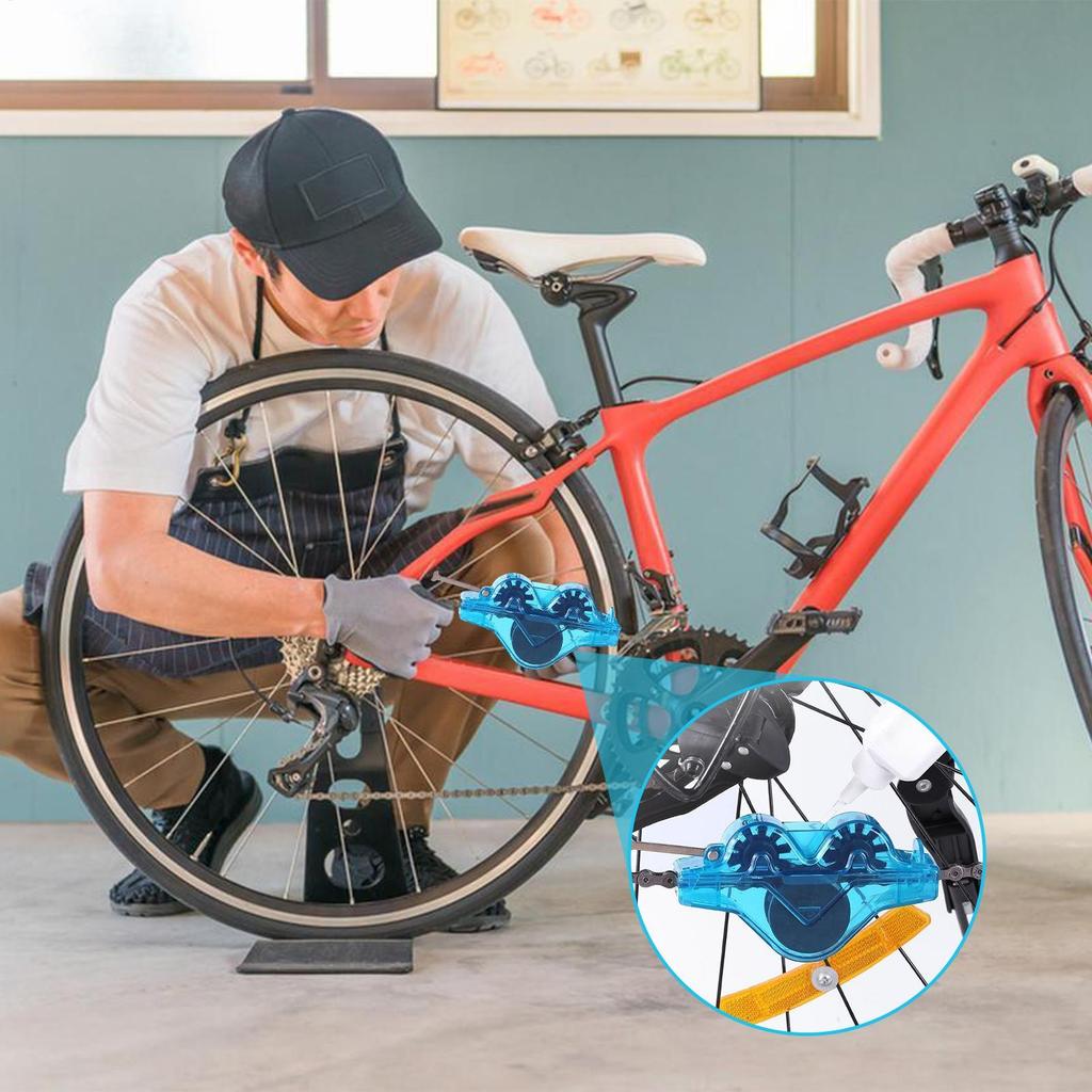 Cycling Chain Cleaner Bike Cleaning Kit with Chain Scrubber Cleaning Supplies Degreasing Bike Accessories for Cyclists Riders