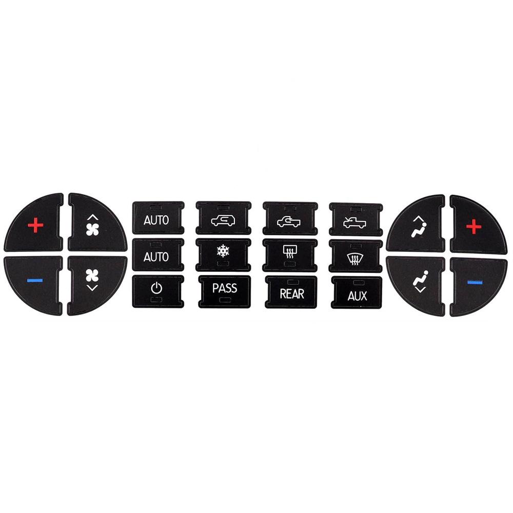 Комплект для ремонта кнопок Наклейка переключателя приборной панели AC для Chevrolet Silverado 2007-2013