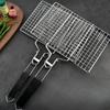 304 Stainless Steel BBQ Mesh Non Stick Grilling Basket Grill Mesh Mat Meat Vegetable Steak Picnic Party Barbecue Tool