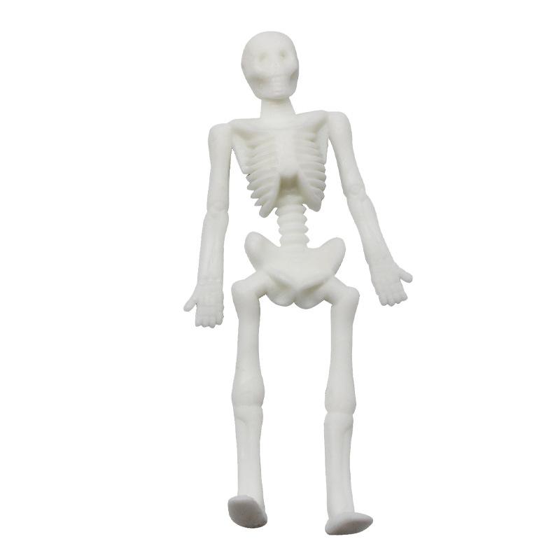 10 шт./пакет Гибкость TPR Мягкая резина Эластичный Маленький Зомби Скелет Человек Хэллоуин Кошелек или жизнь Игрушки Креативная Мини Странные Игрушки